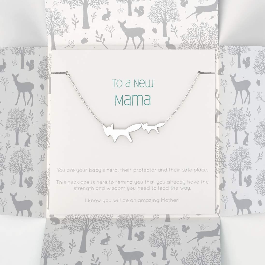New Mama Silver Necklace in Gift Packaging | Inspirational Words | New Mum Gifts | Keepsake for Mum to Be | Baby Shower Gifts for Mum | Designed in The UK