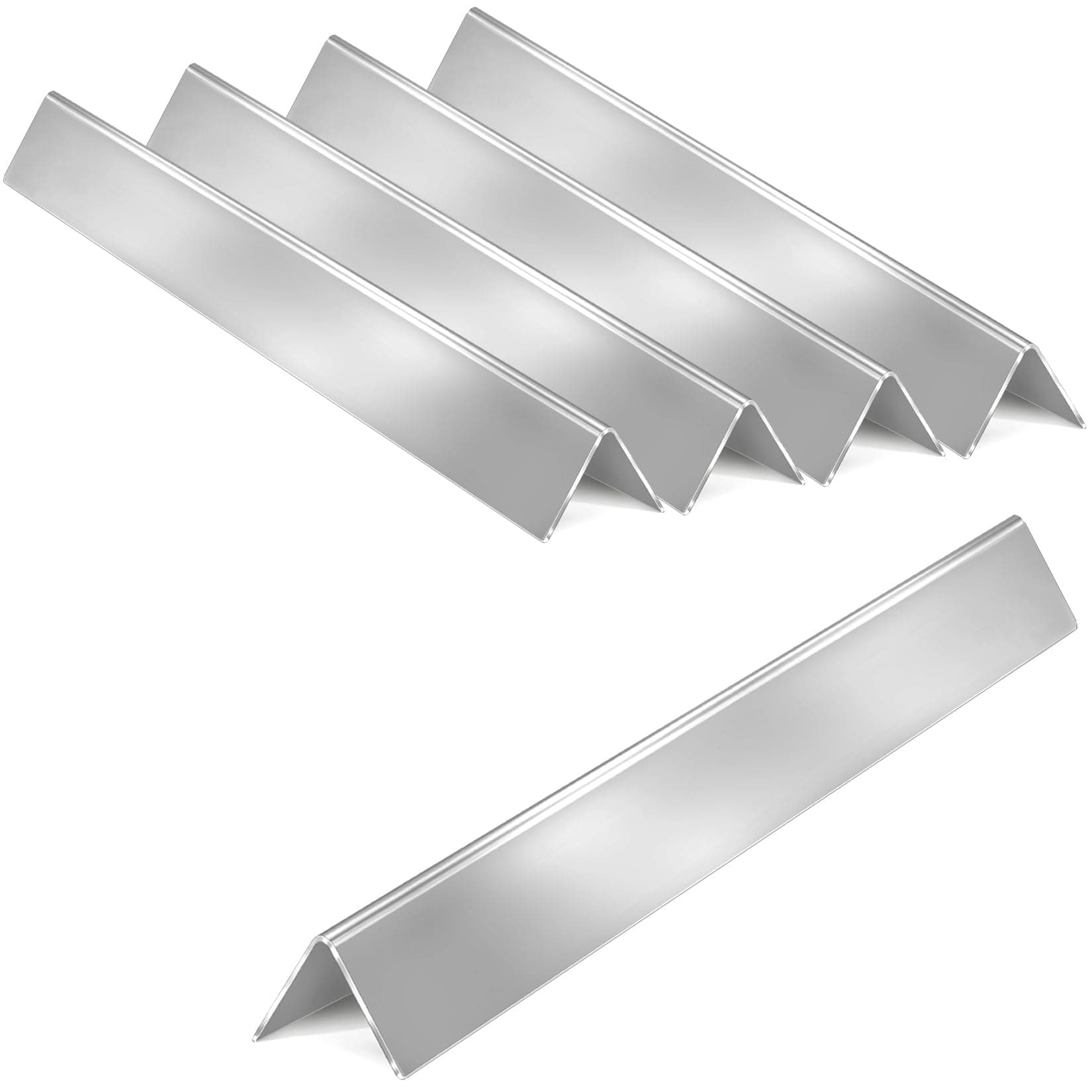 GasSaf 17.5 inch Flavorizer Bars for Weber Genesis 300 E310 E20 E330 Grill Parts, Flavor Bars 7620 7621 for Weber Genesis 300 Grills Replacement Parts(Front Knobs 2011-2016), 5-Pack Stainless Steel