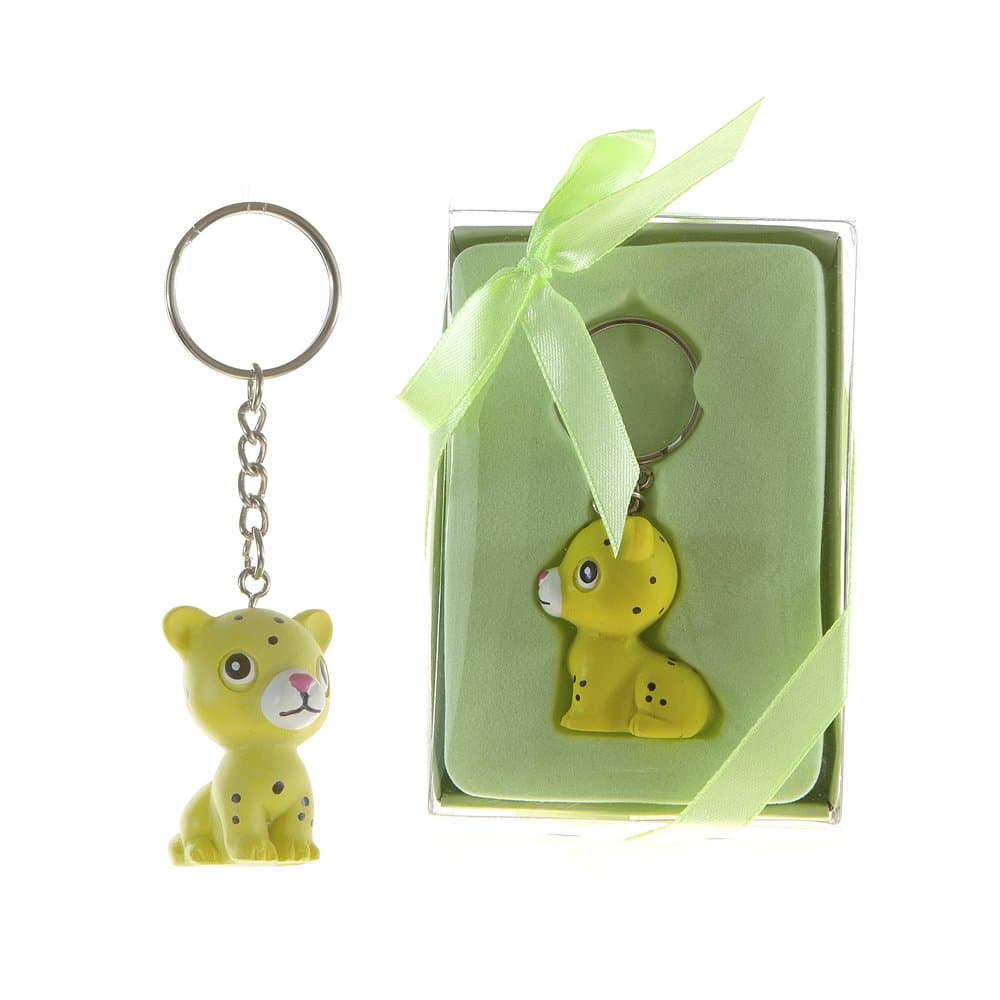 Lunaura Party Keepsake - Set of 12 Baby Leopard Key Chain Favors