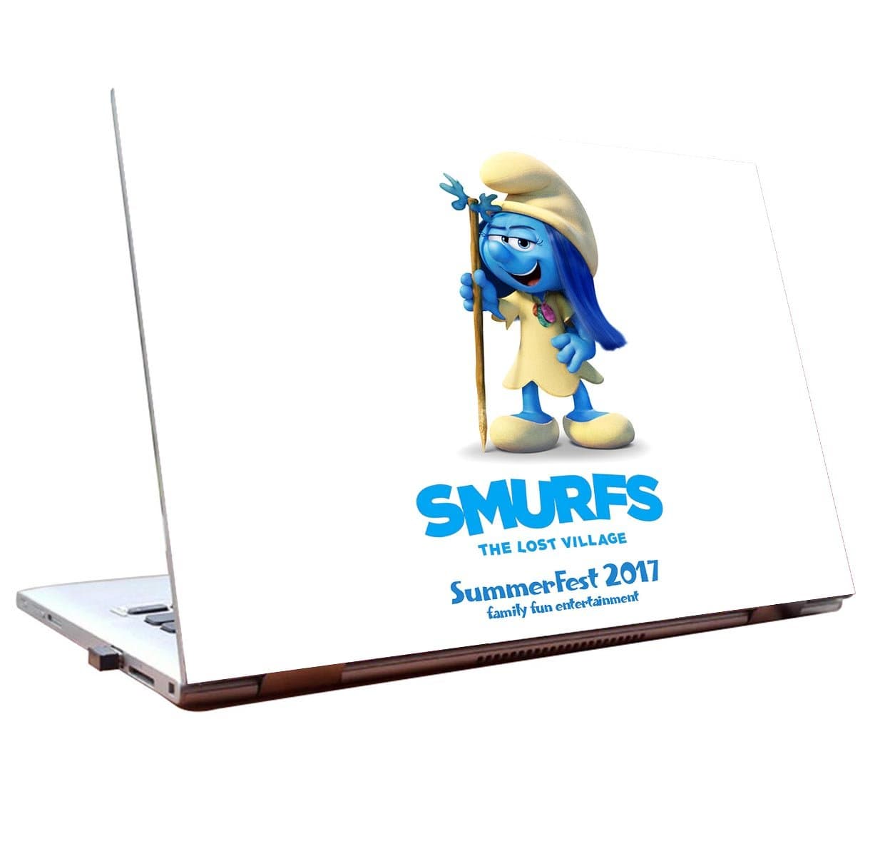 Tamatina Laptop Skins 17.5 inch - Smurfs: The Lost Village - Smurfette - Hollywood Movies - HD Quality
