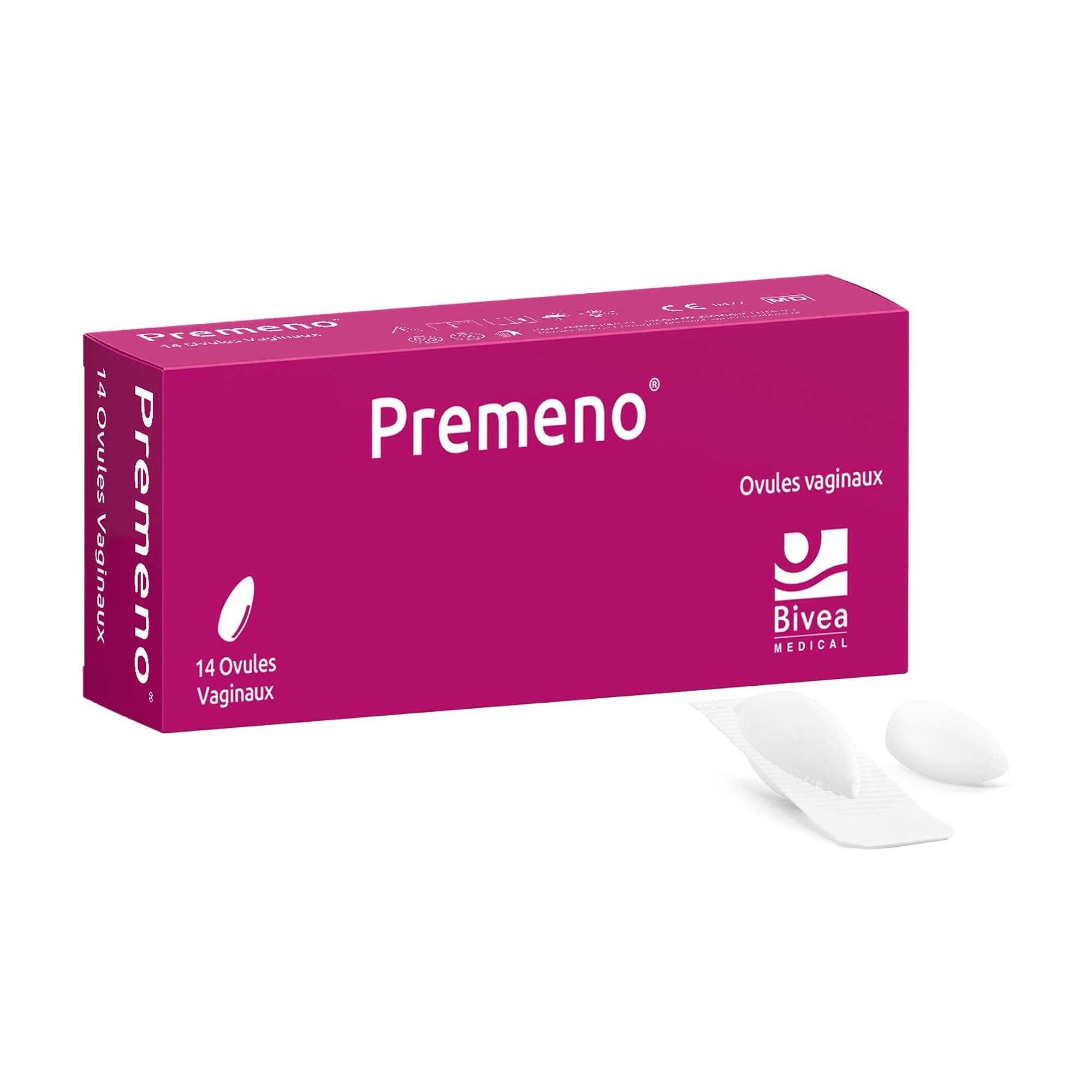 Premeno Duo Vaginal Ovules For Vaginal Rehydration | Pack Includes 10 Vaginal Ovules | Repairs Tissue and Heals Wounds Biocompatible