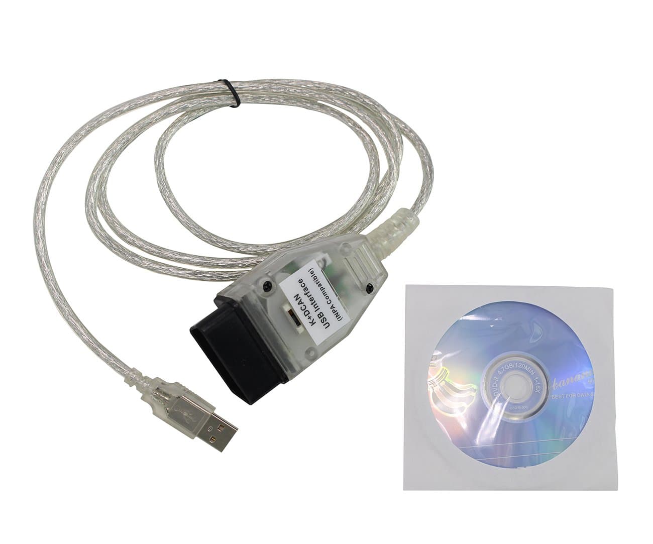 LEIMO INPA/Ediabas K+DCAN USB Interface OBDII OBD2 Car Diagnostic Tool Cable for BMW R56 E87 E93 E70