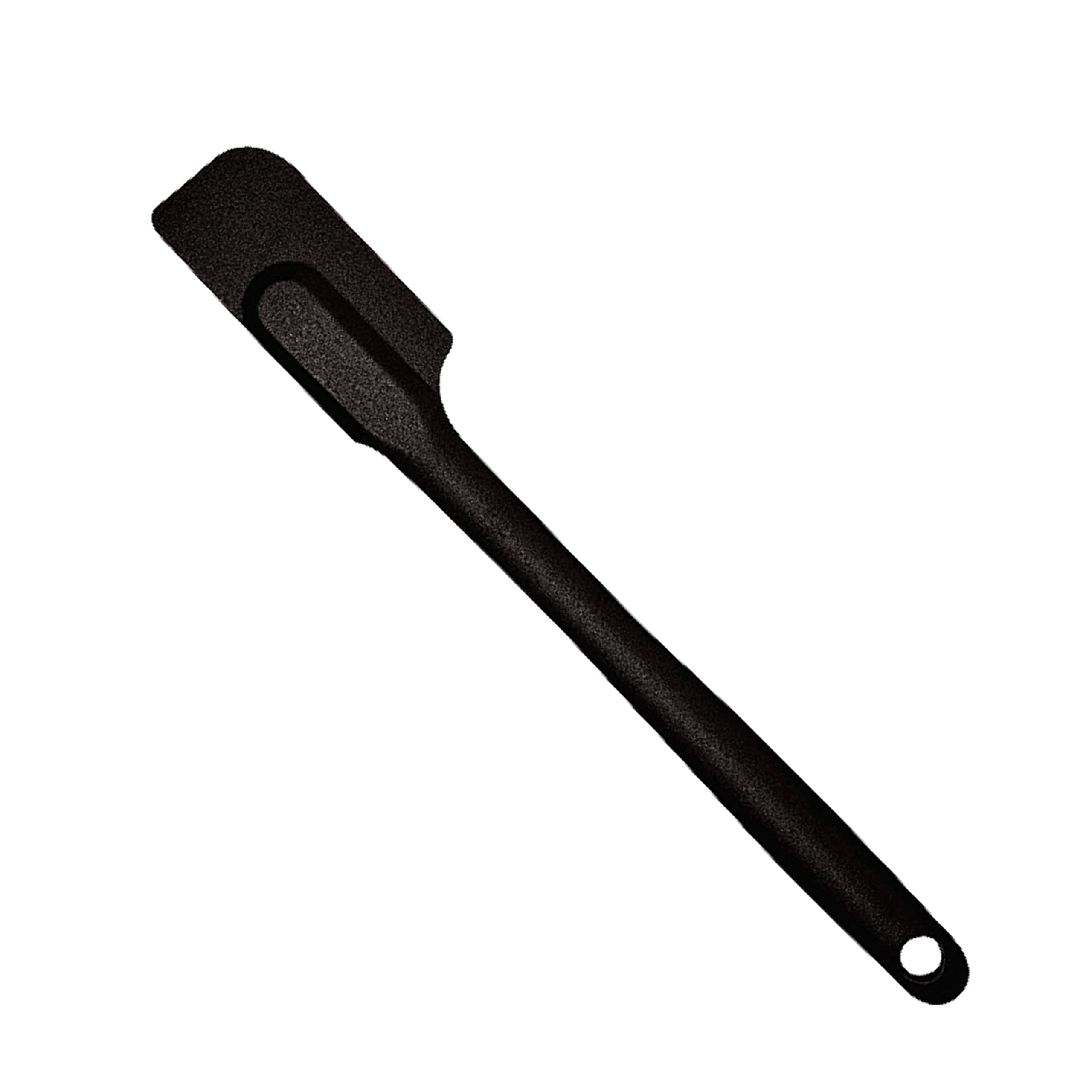 Silicone Slim Spatula - Non-Stick Rubber Spatula - Soft Grip And Slender Design Great For Jars, Blenders, Small Containers and More (Black)