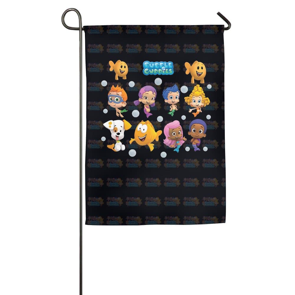 Bubble Guppies 10 Characters Logo Garden Flag