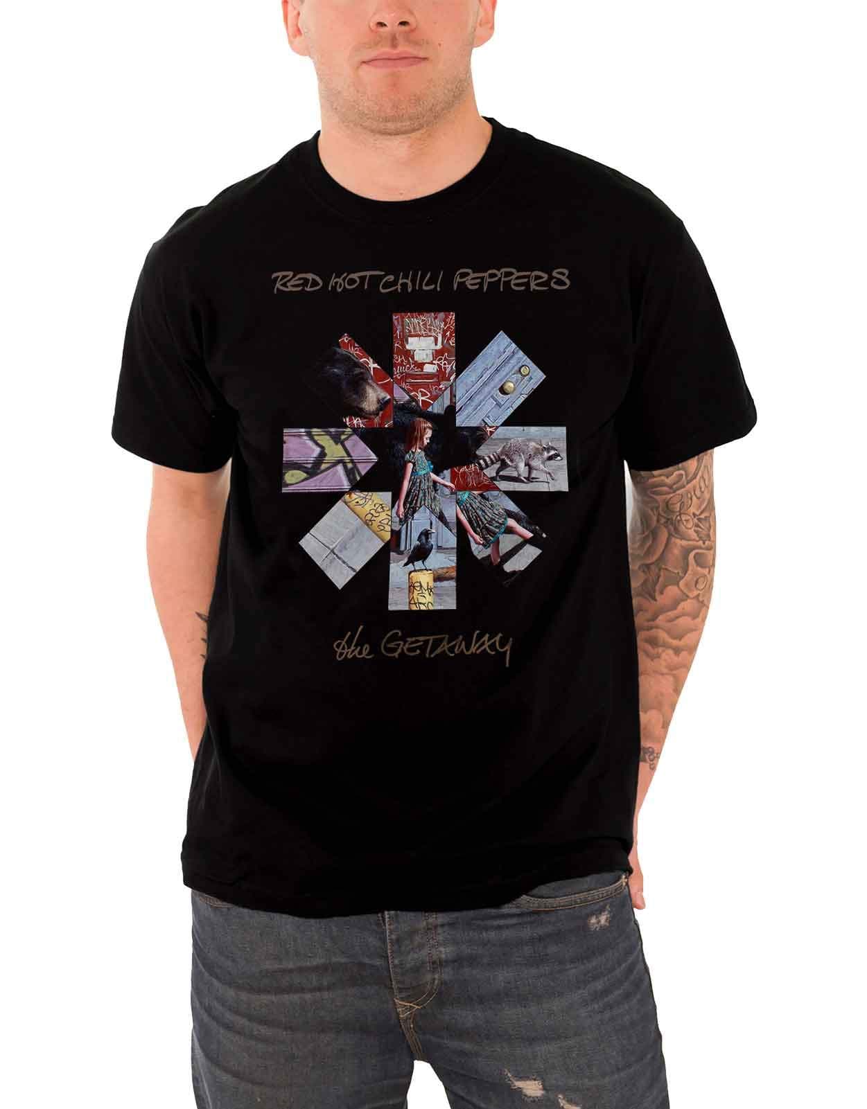 Red Hot Chili Peppers T Shirt Getaway Album Asterisk Official Mens Black