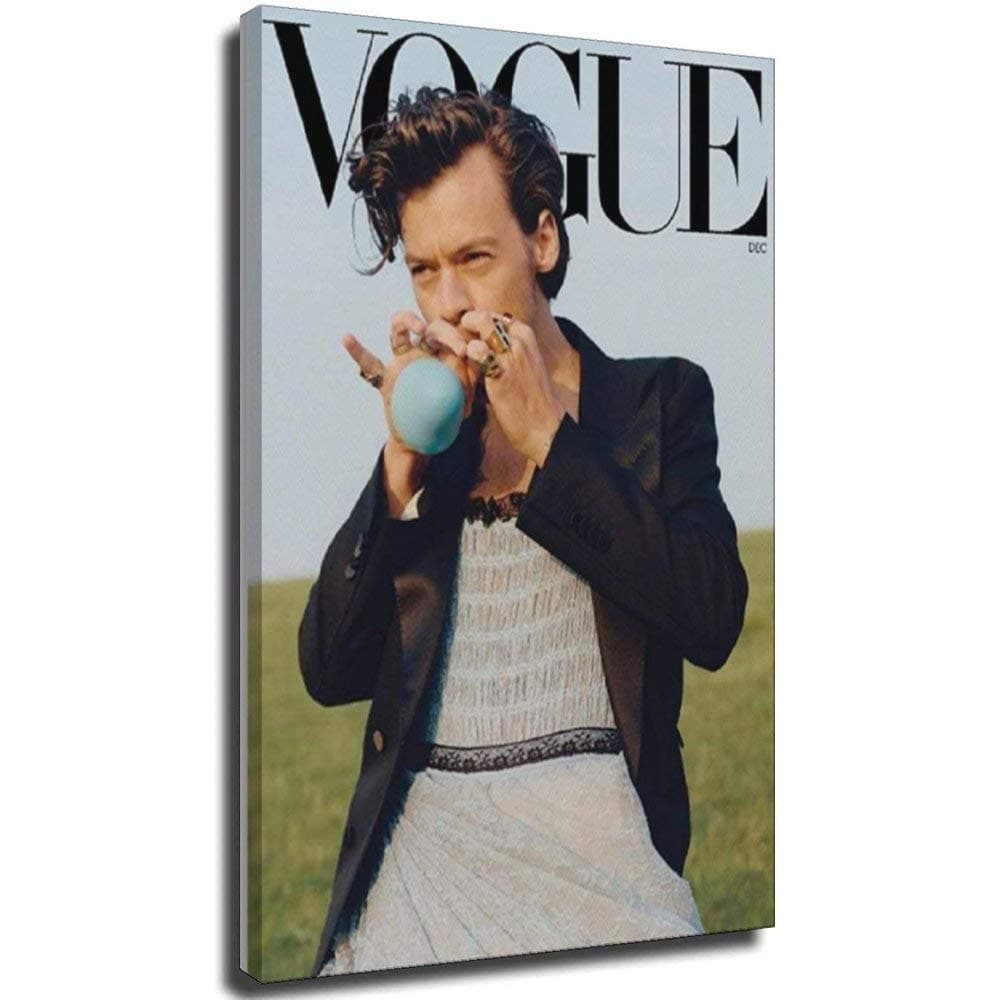 LEBAIS Vogue USA December 2020 Singer Harry Style Cover Poster Decorative Painting Canvas Wall Art Living Room Posters Bedroom Painting 20x30inch(50x75cm) Unframe-style1 12×18inch(30×45cm)
