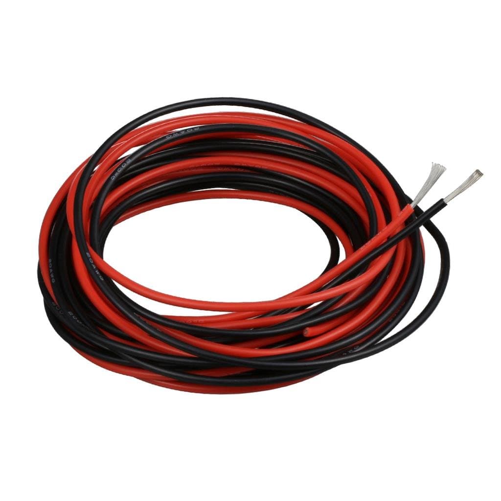 BNTECHGO 20 Gauge Silicone Wire 10 ft red and 10 ft Black Flexible 20 AWG Stranded Tinned Copper Wire