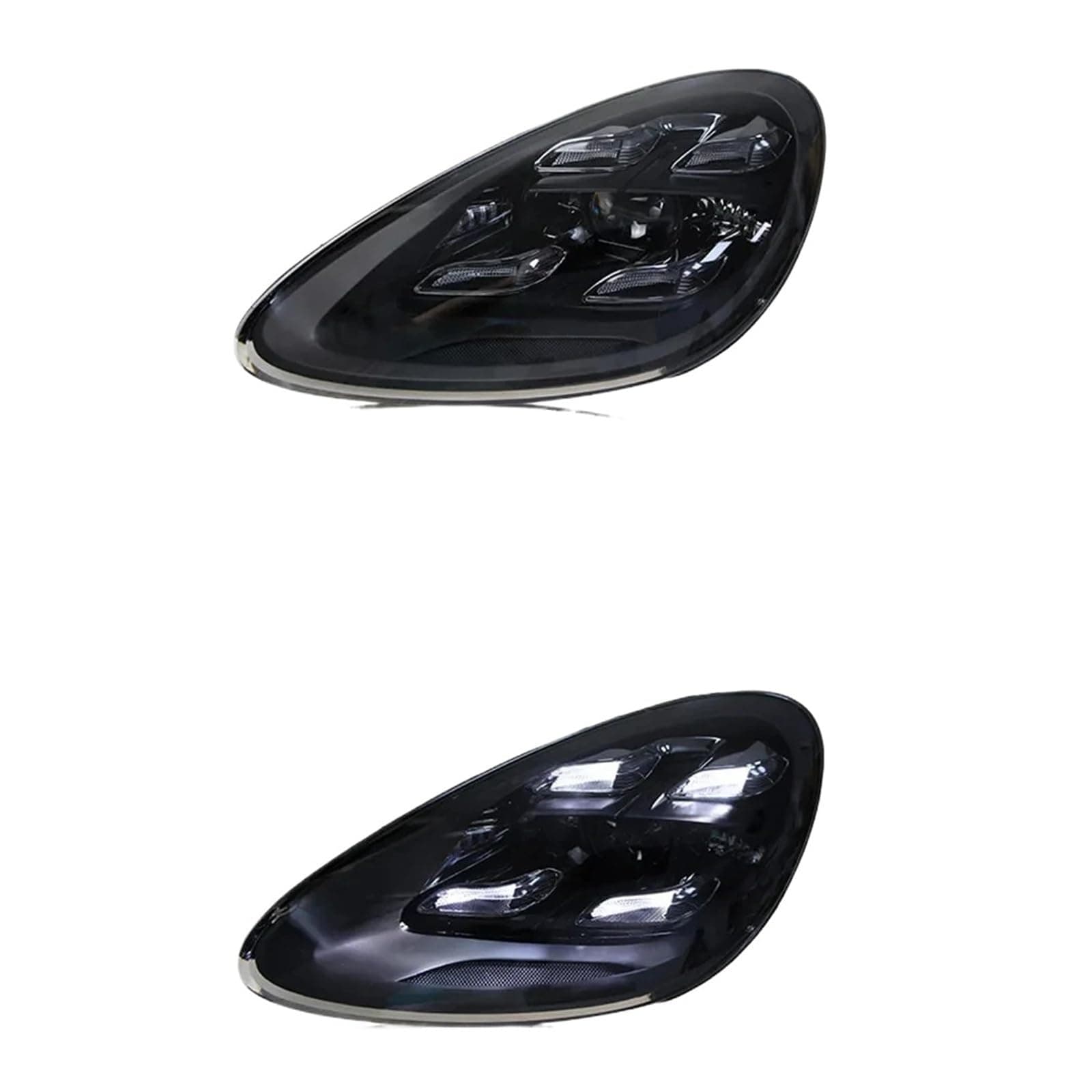 Pair Full LED Headlight assembly LED 2007-2008 2009 2010 Compatible With Porsche Cayenne S GTS 958.1 958.2 Upgrade Matrix Laser headlights(Left-hand drive)