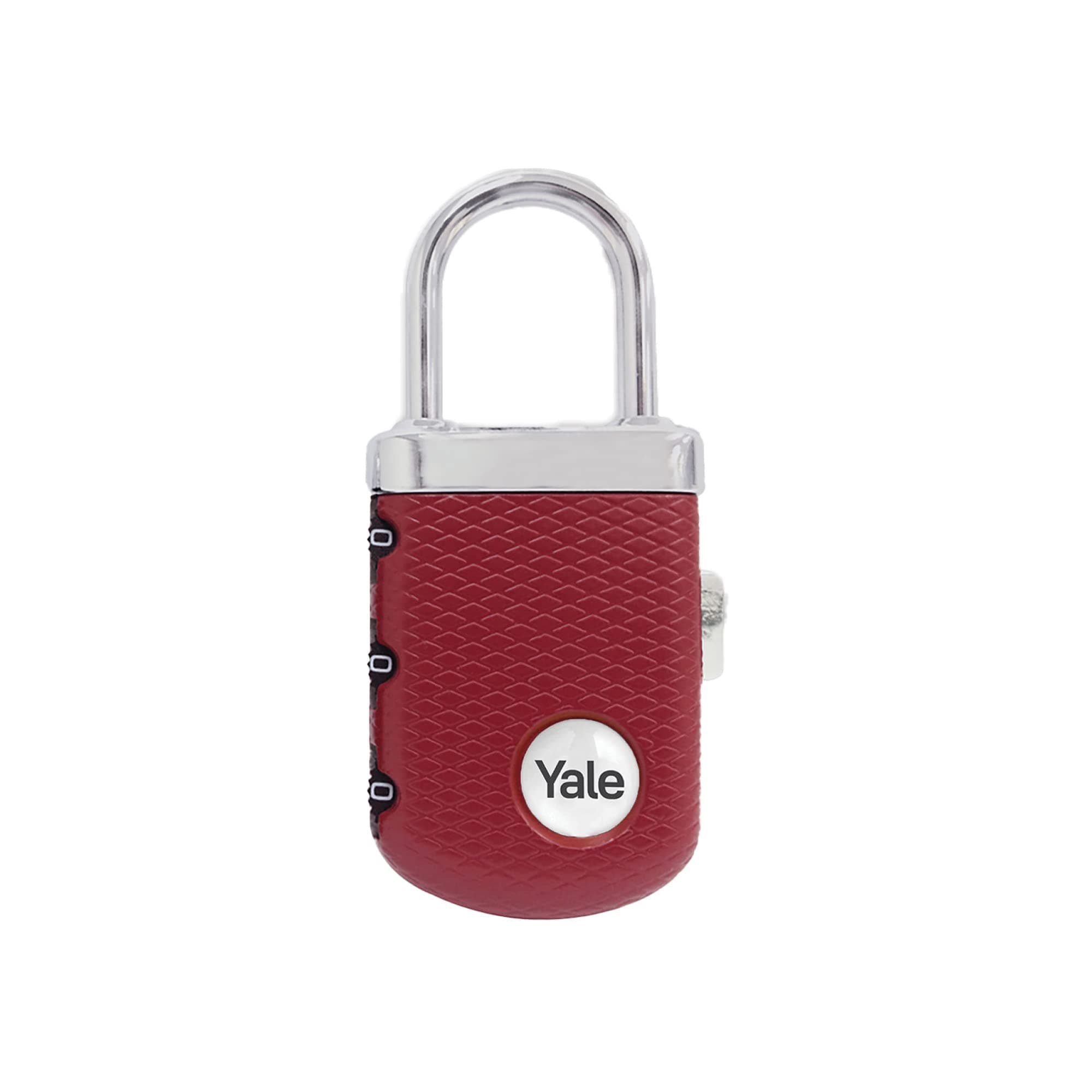 Yale Gem Travel Luggage 3 Digit Combination Padlock With Steel Shackle - YP3/31/123/1 - Red