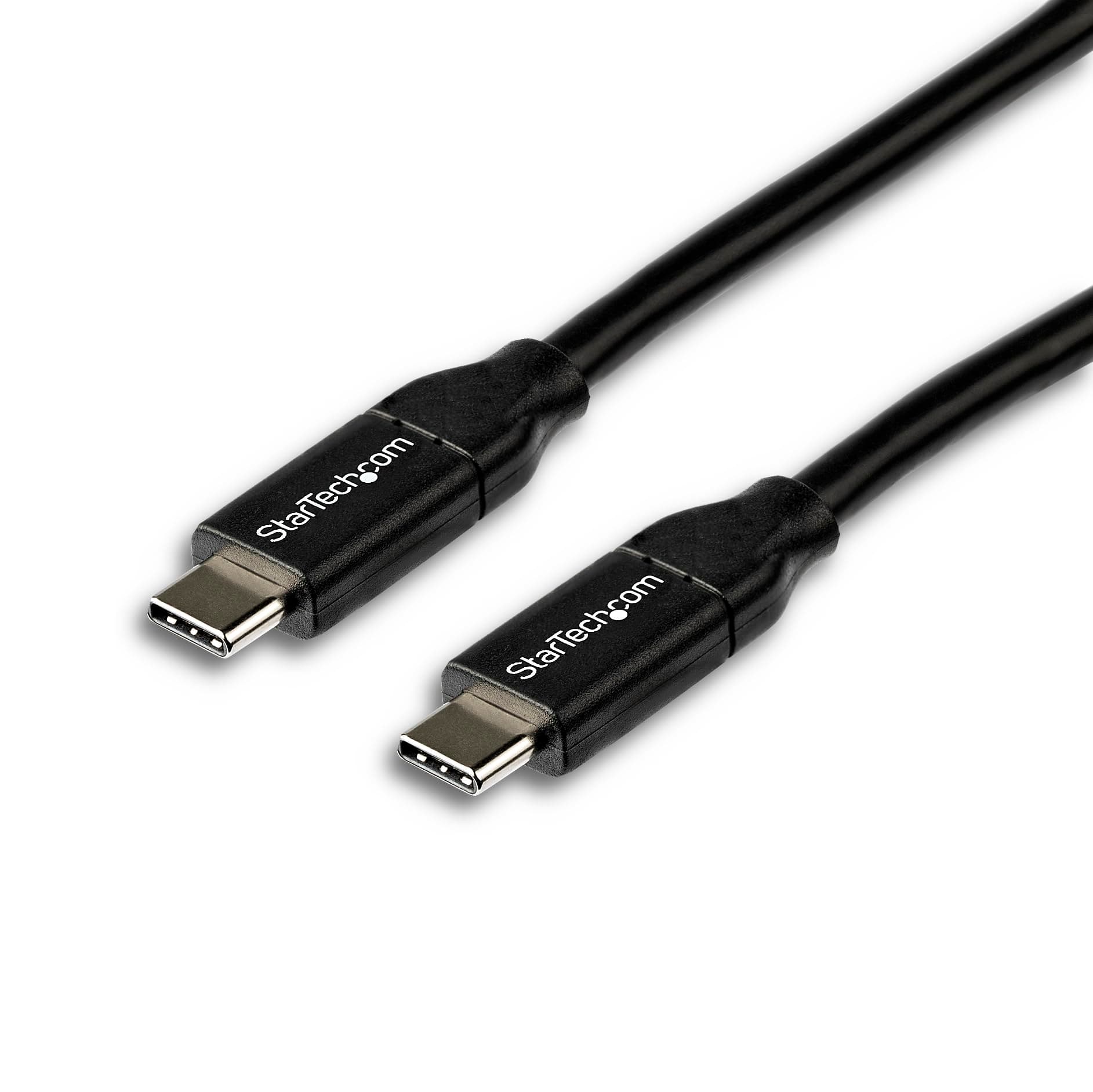 StarTech.com 2m USB 2.0 Type-C Cable, Supports Charging (up to 5A) USB-C/Male to USB-C/Male, USB-IF Certified USB2C5C2M