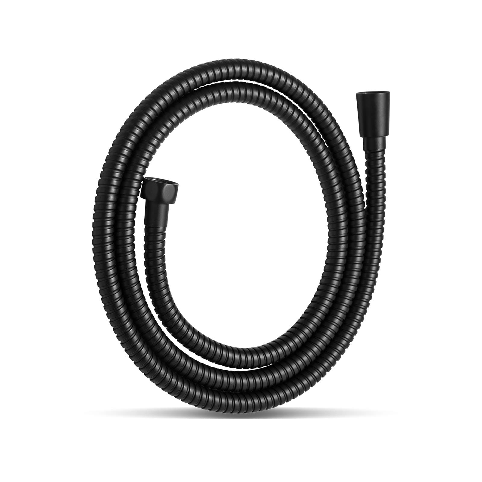 OFFO Shower Hose, Kink Free Stainless Steel Shower Hose Attachment Electroplating Handheld Shower Head Hose Flex Hoses Extension with Brass Insert & Nut for Pet Bathing Cleaning 60 in, Matte Black