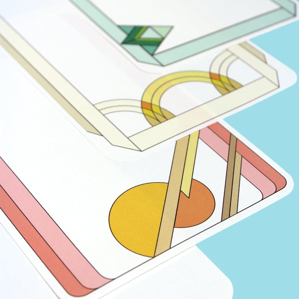 Art Deco Stationery Set - 10 Notes with Envelopes - Retro Vintage Letter Writing Set - Geometric - Penpal Gift Idea