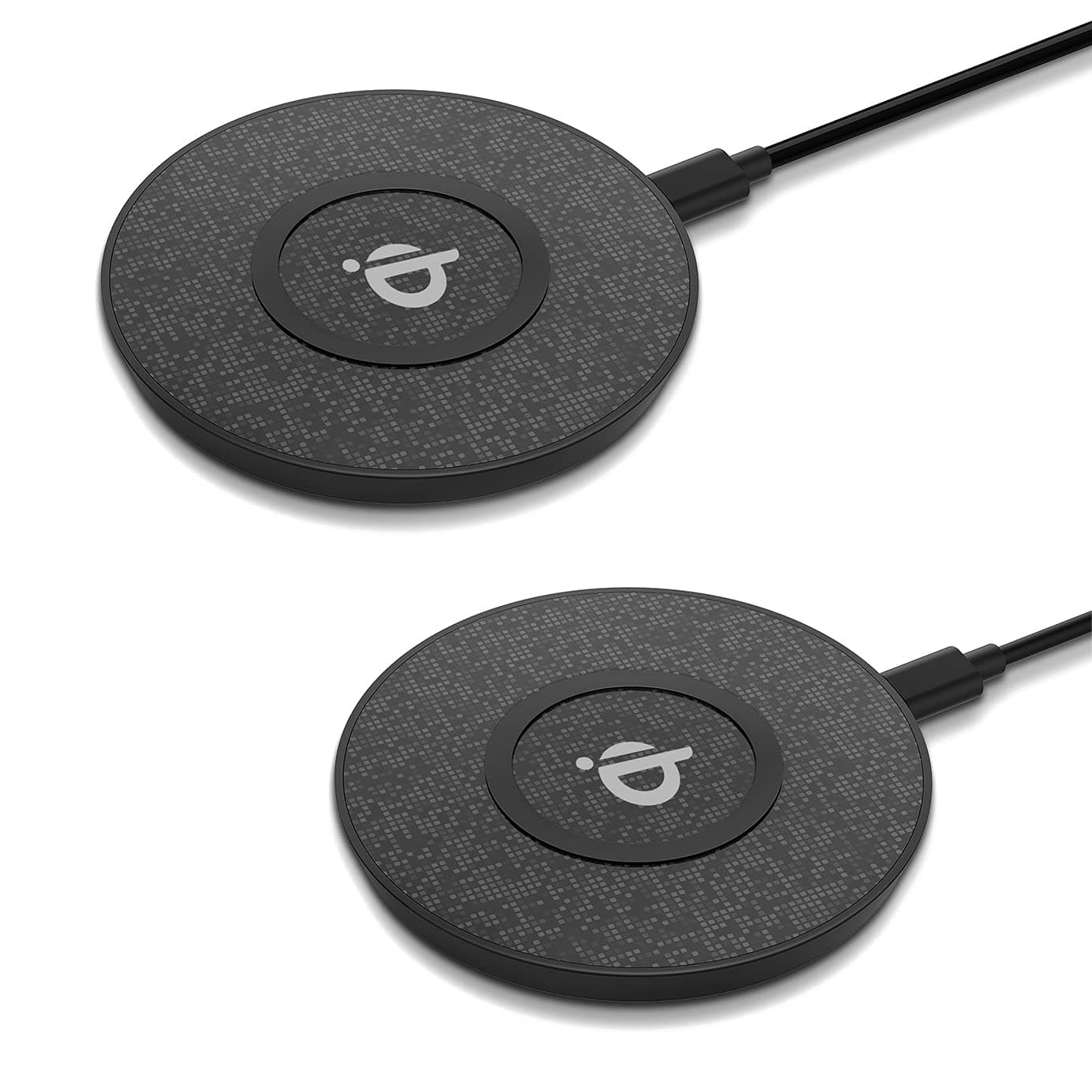 Aiibe 2 Pack 10W Qi Wireless Charger Fast Wireless Charging Pad for iPhone 12 11 Pro XS Max Mini X XR 8 Samsung Xiaomi LG Motorola Google Phone - Wireless Charger Black