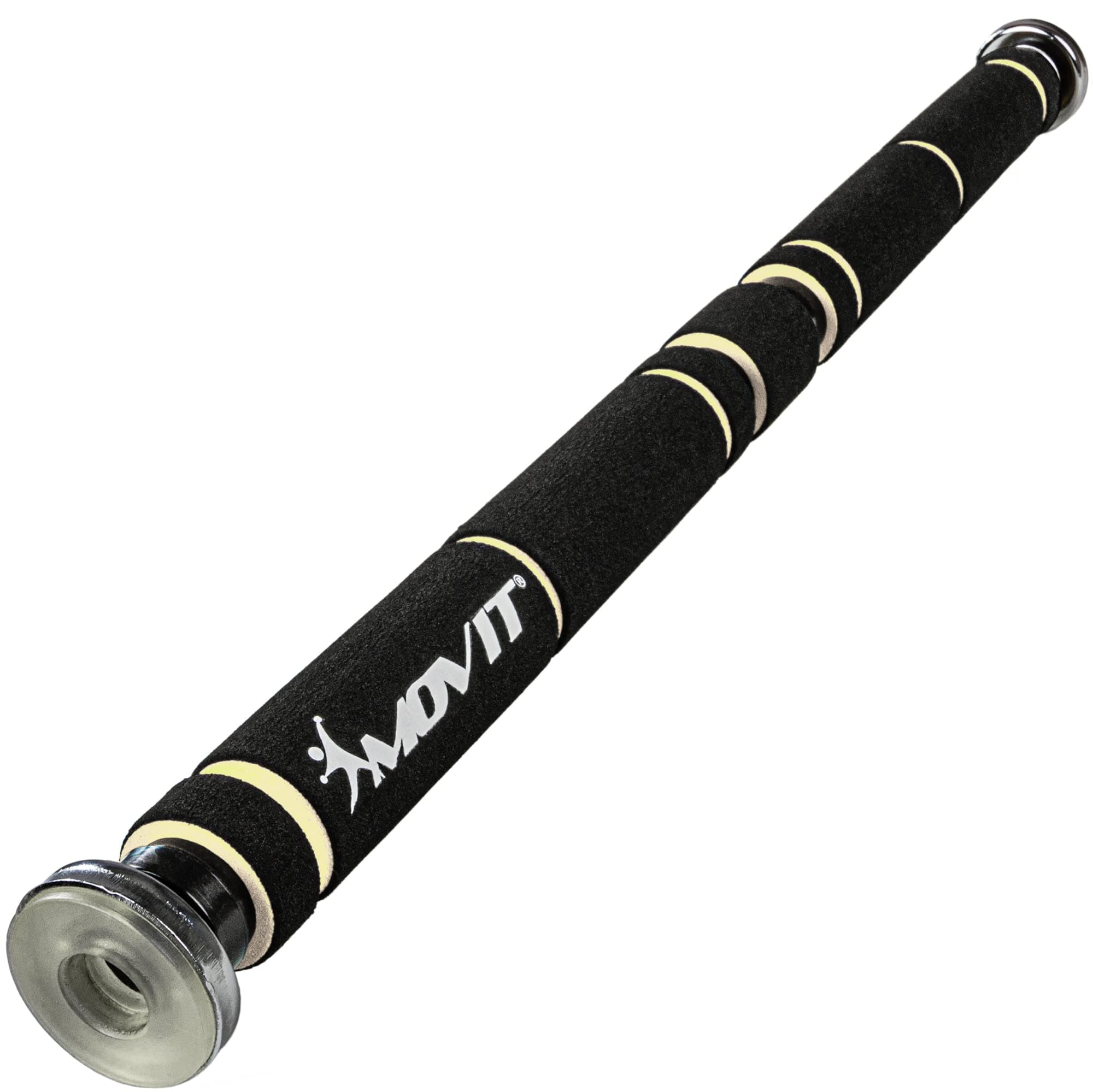 Movit® chin-up bar for door, infinitely adjustable (62,5-100 cm), max. load 350 kg, transparent side rubbers, XXL soft grip, 3 colour options