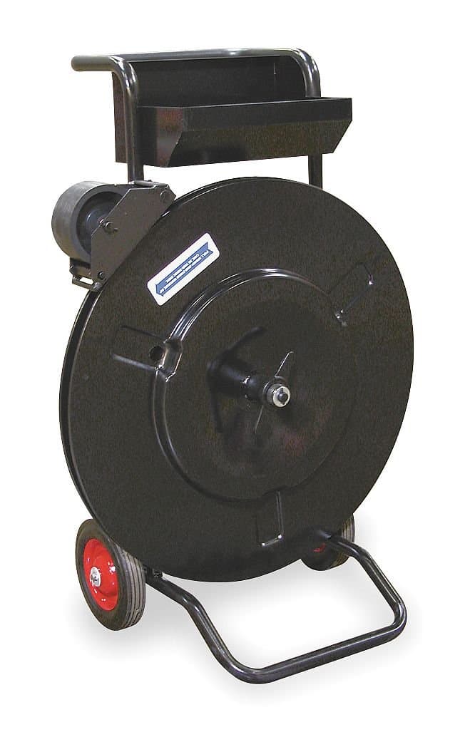 020420 Model DF-10RW Dispenser for Steel Strapping, Mill or Ribbon Coil Winding, 3/4"-1-1/4" Strap Size