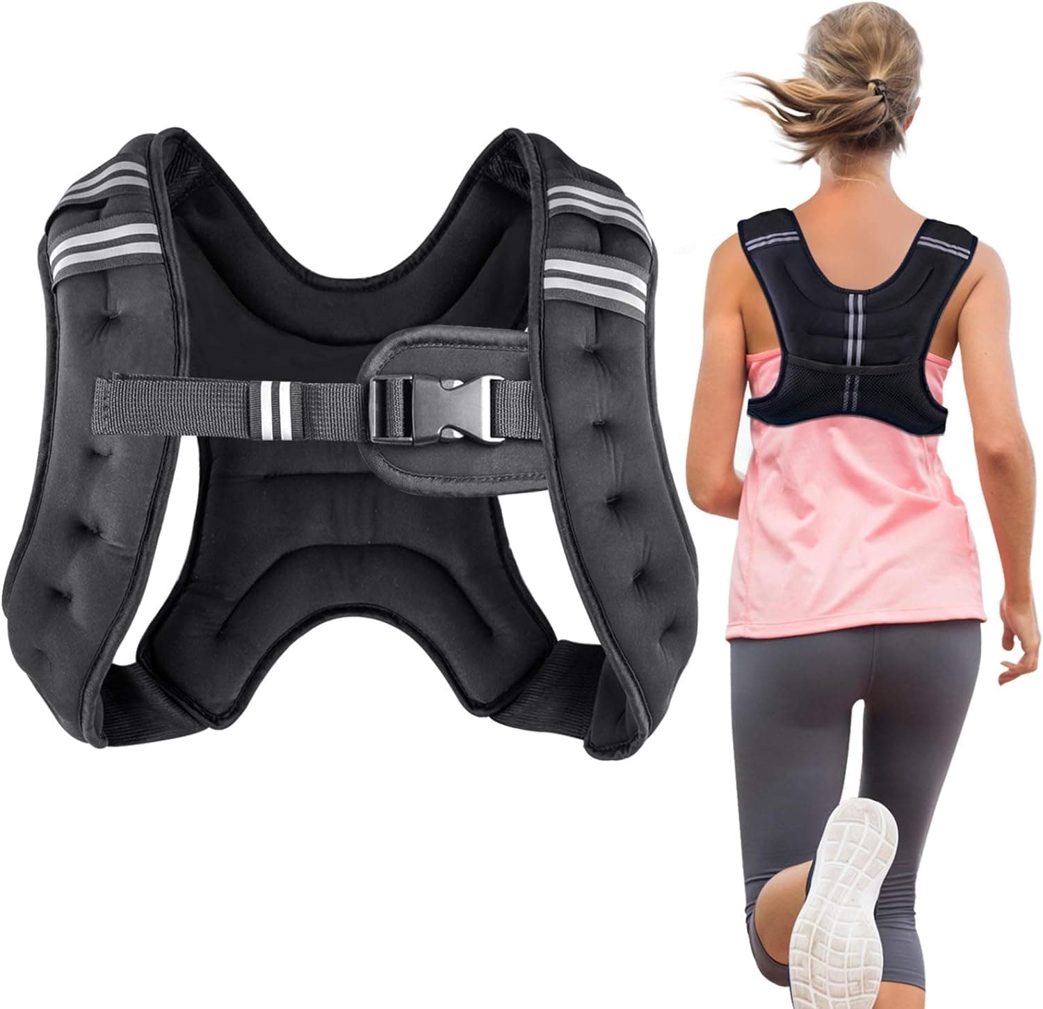 Henkelion Running Weight Vest for Men Women Kids Weights Included, Body Weight Vests for Training, Weighted Vest Workout Equipment for Workout, Jogging, Cardio, Walking - 6 lbs / 8 lbs / 12 lbs
