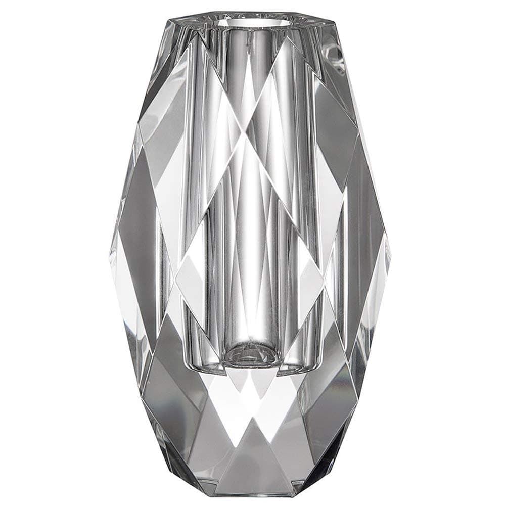 Crystal Flower Vases Decorations 6" for Home Wedding Christmas or Gift - Clear with Gift Box