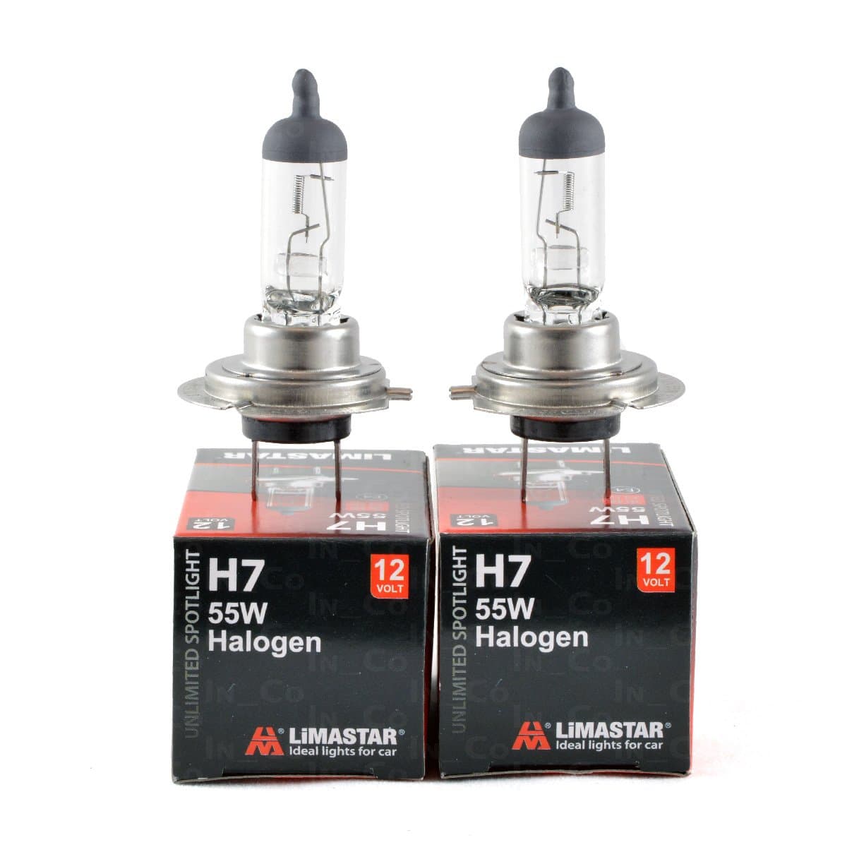 2x H7 55 W 12Volt Clear Halogen Light Bulbs for HYUNDAI COUPE (GK), i30 (GD), Sonata III (Y), Sonata V (NF), Terracan (HP), XG (XG)