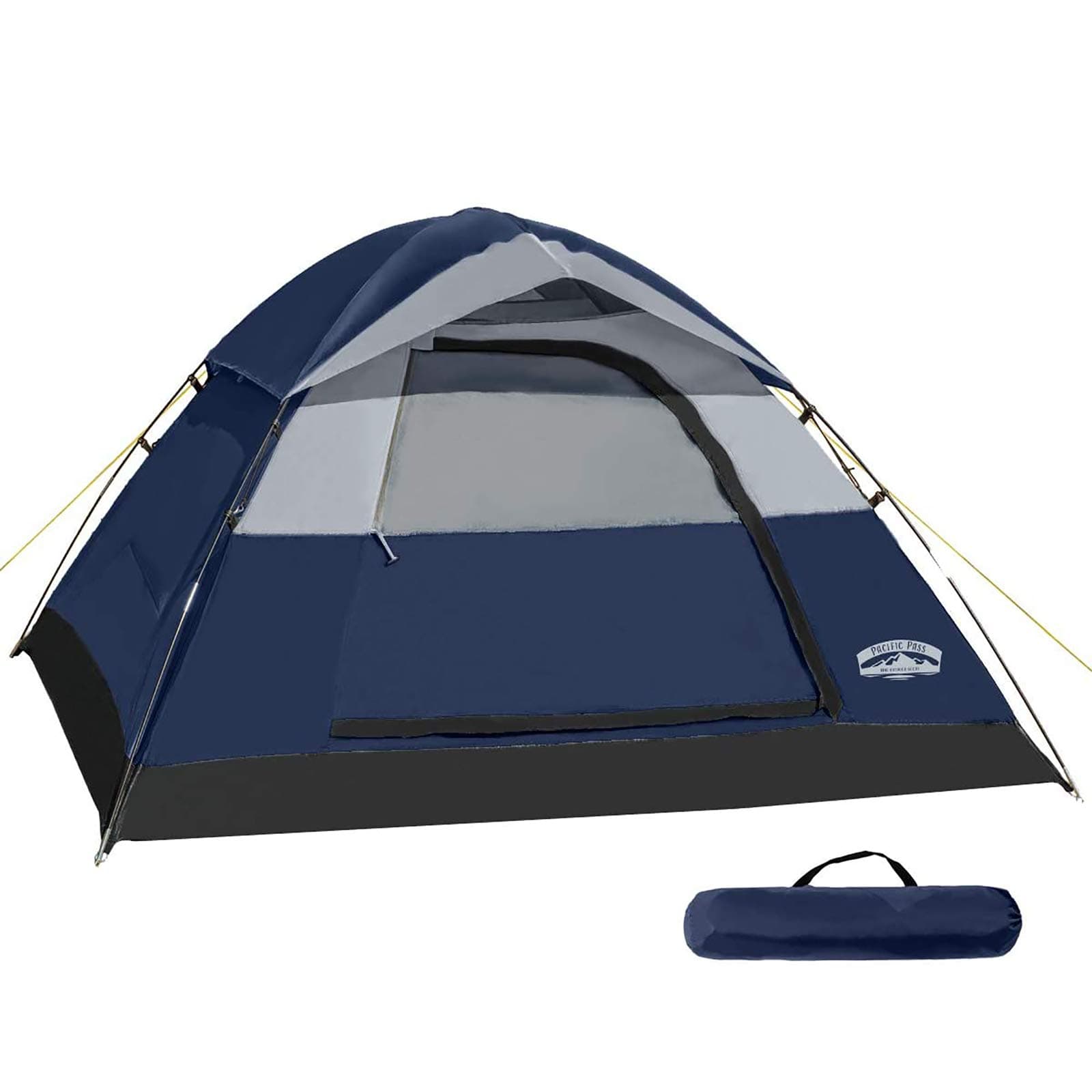 Pacific Pass 2/4/6 Person Family Dome Tent with Removable Rain Fly, Easy Setup for Camp Outdoor