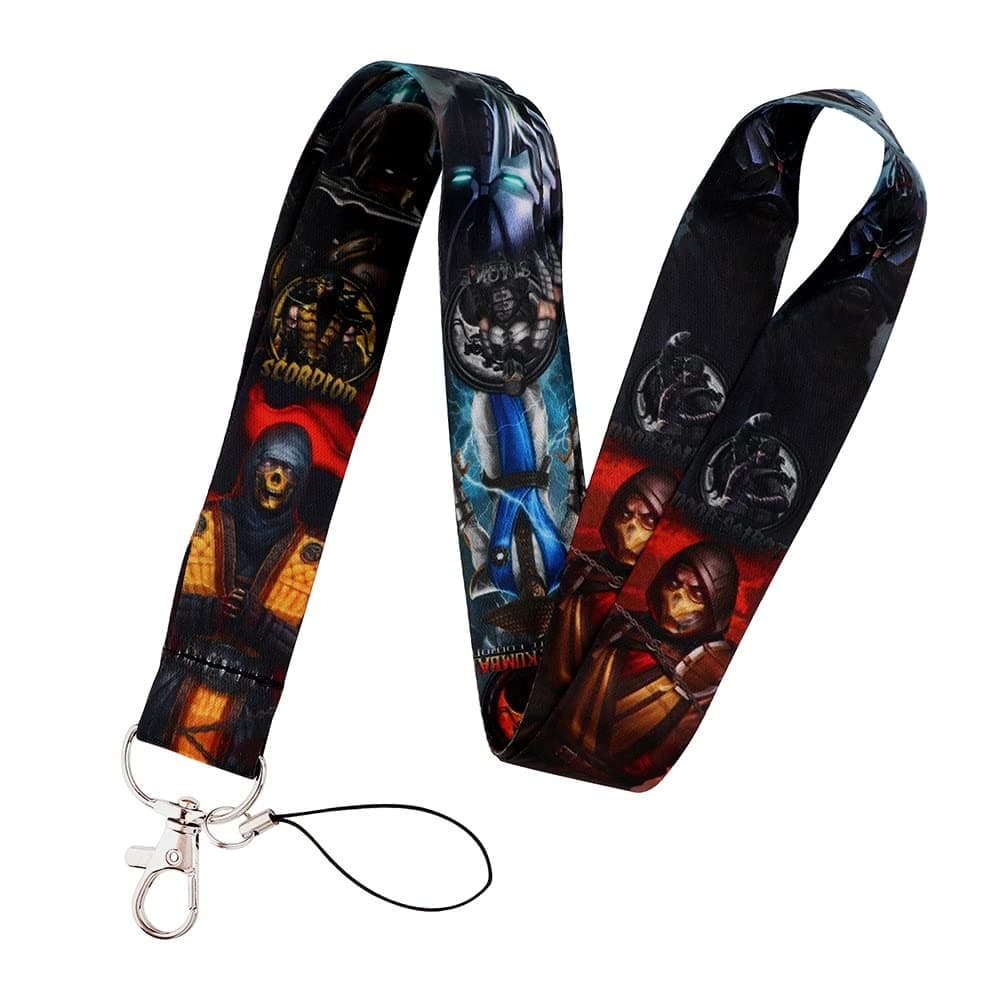 Anime SourceMortal Kombat Video Game Characters Series Lanyard Keychain ID Badge Holder, Black, 17