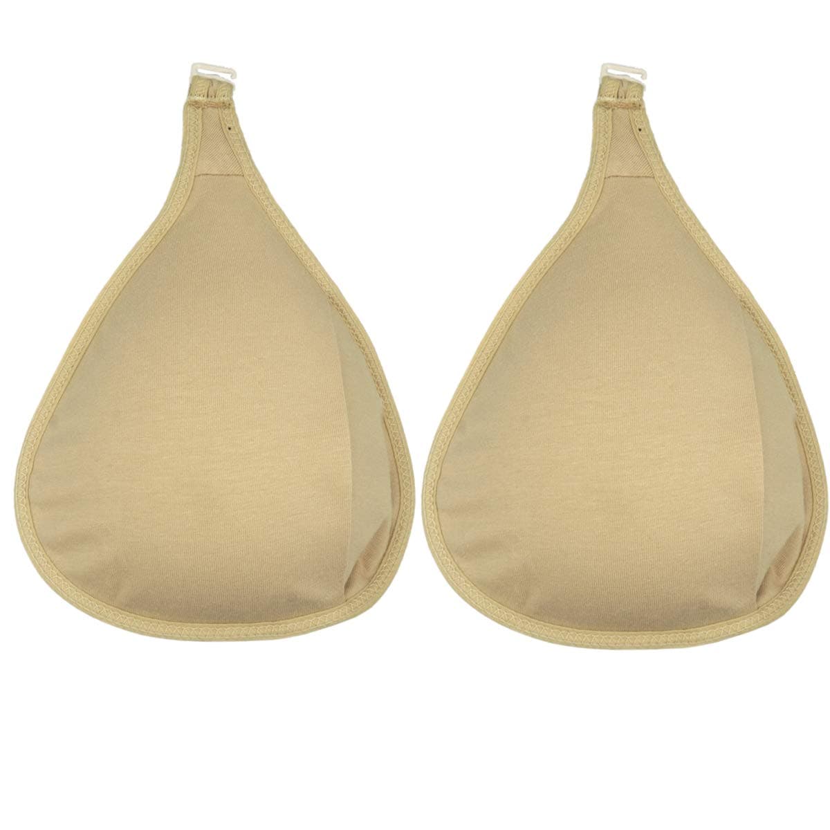 2Pcs Hook Silicone Breast Protective Pockets Sleeves Cotton Pocket Bag for Mastectomy Fake Breast