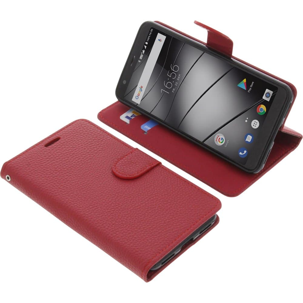 foto-kontor Cover compatible with Gigaset GS370 / GS370 Plus book-style red case