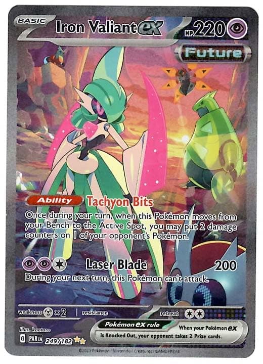 Pokemon - Iron Valiant ex 249/182 - Paradox Rift - Special Illustration Rare - Single Card