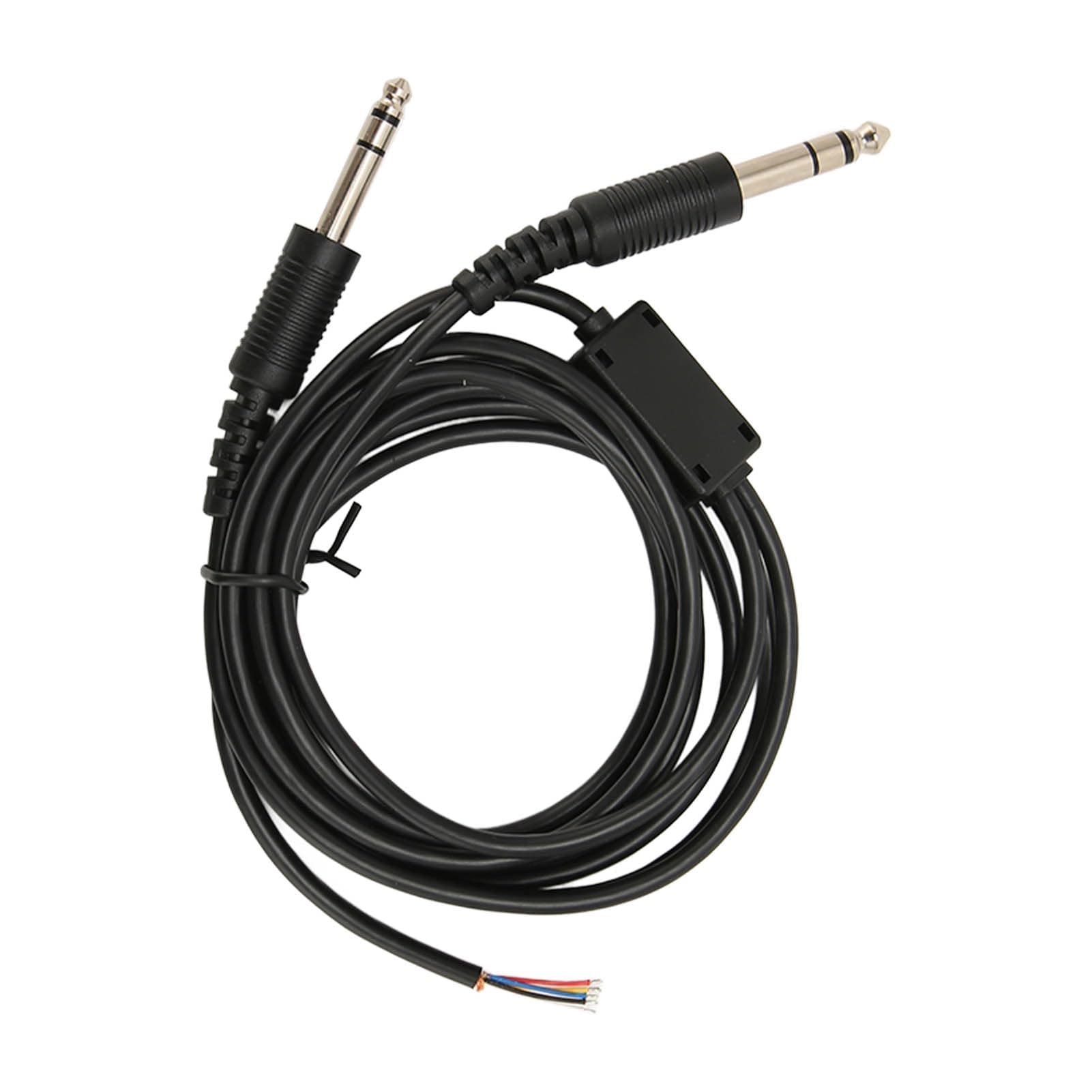 Aviation Headset Replacement Cable 6.6ft, Universal Aviation Headset Cable for David Clark AVCOMM Pilot Dual GA Plug Aviation Headphone