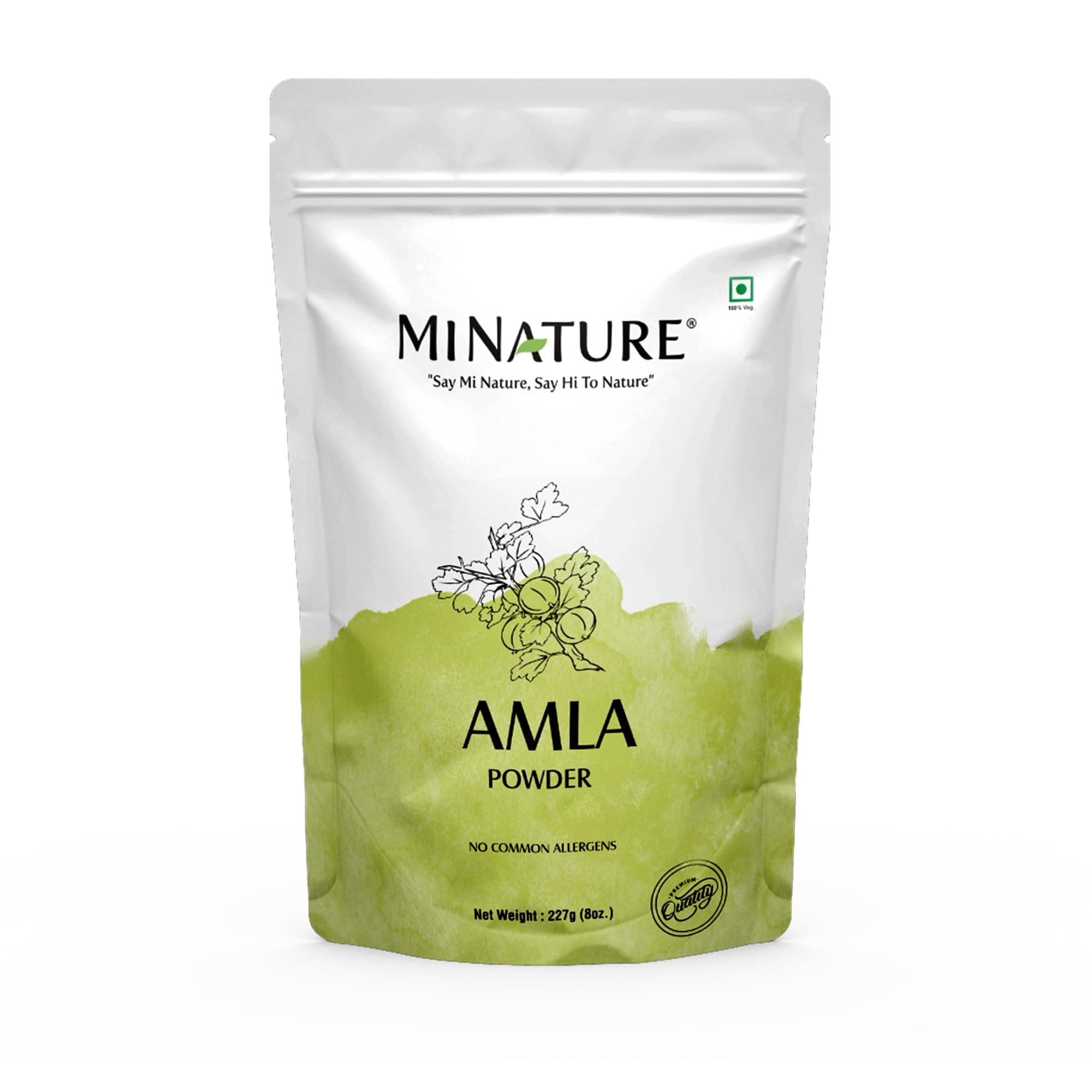 Mi Nature 100% Pure Amla Powder 227g (8 oz) |Natural Vitamin C Rich Indian Gooseberry Powder |Traditional Superfood for Hair Care| Skin Health & Immune Support