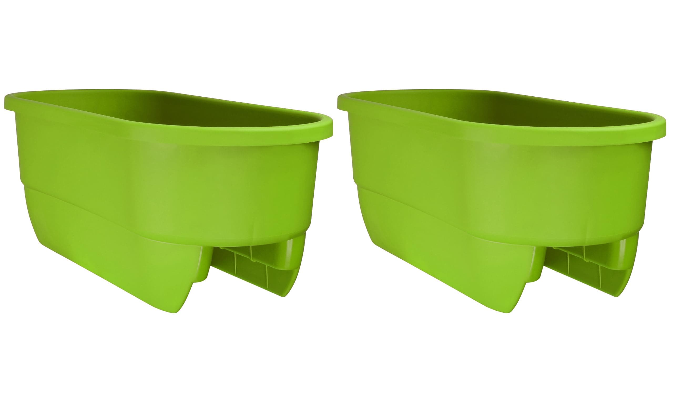 Apollo Exports International 24" Dual Deck Railing Planter, Margarita, (Set of 2)