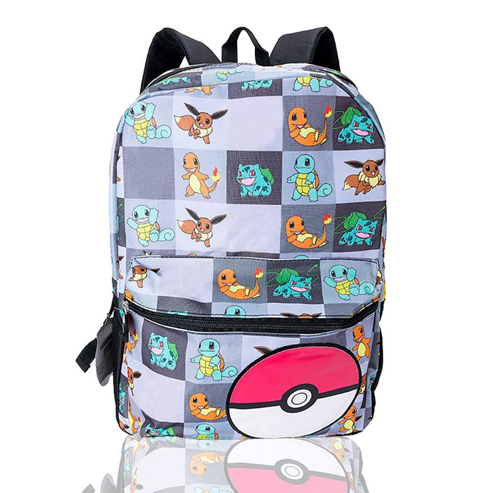 Miotlsy Backpack for Boys, Girls, Teens Large Rucksack with, Litten, Rowlet and Popplio Trainer School Bag Characters Backpack for Kids
