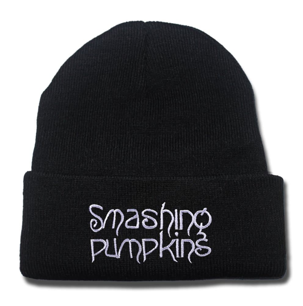 Smashing Pumpkins Band Logo Beanie Fashion Unisex Embroidery Beanies Skullies Knitted Hats Skull Caps