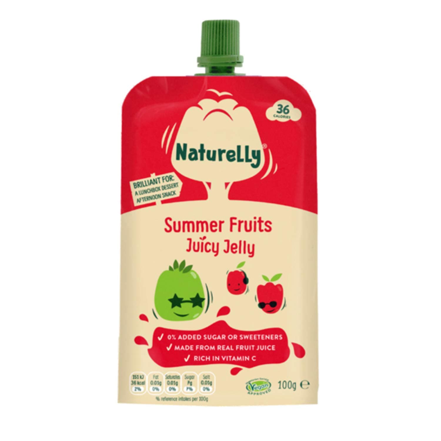 Naturelly Juicy Jelly Summer Fruits 100g (Pack of 12)