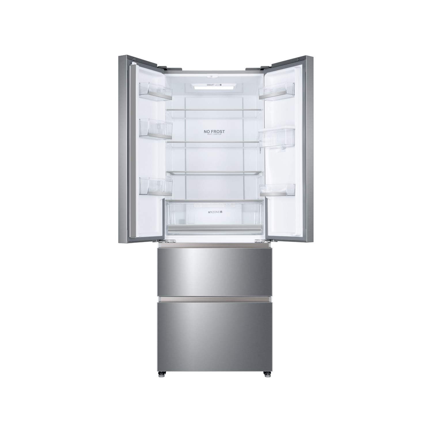 Haier HB16WMAA American Door Wide Fridge Freezer with Water Dispenser, 70 cm, Silver [Energy Class E]