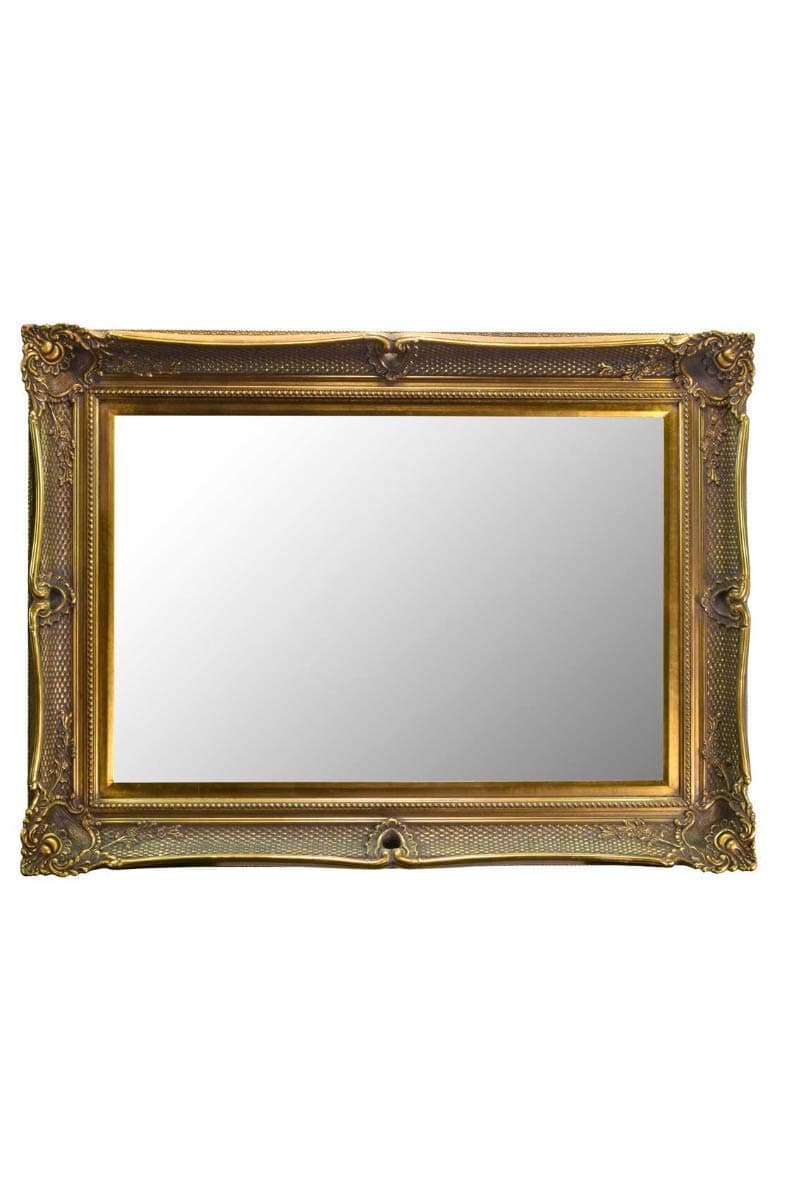 Shabby Chic Mirrors FABULOUS GOLD Victorian Antique Style Overmantle/Wall Mirror Deep Ornate Frame complete Premium Quality Pilkington's Glass - Extra Large Size: 36 inches x 48 inches (92cm x 122cm)