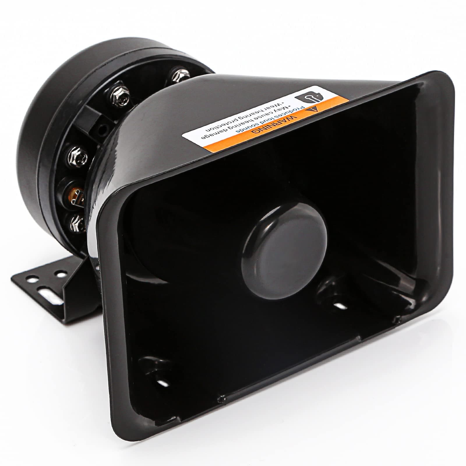 BooYu 200 Watt Rectangle High Performance PA Siren Horn Speaker [8 Ohms] [125-135 dB] [IP66 Waterproof] [Capable with Any 100-200 Watt Siren] for Police car, Ambulance, fire, Engineer Vehicles