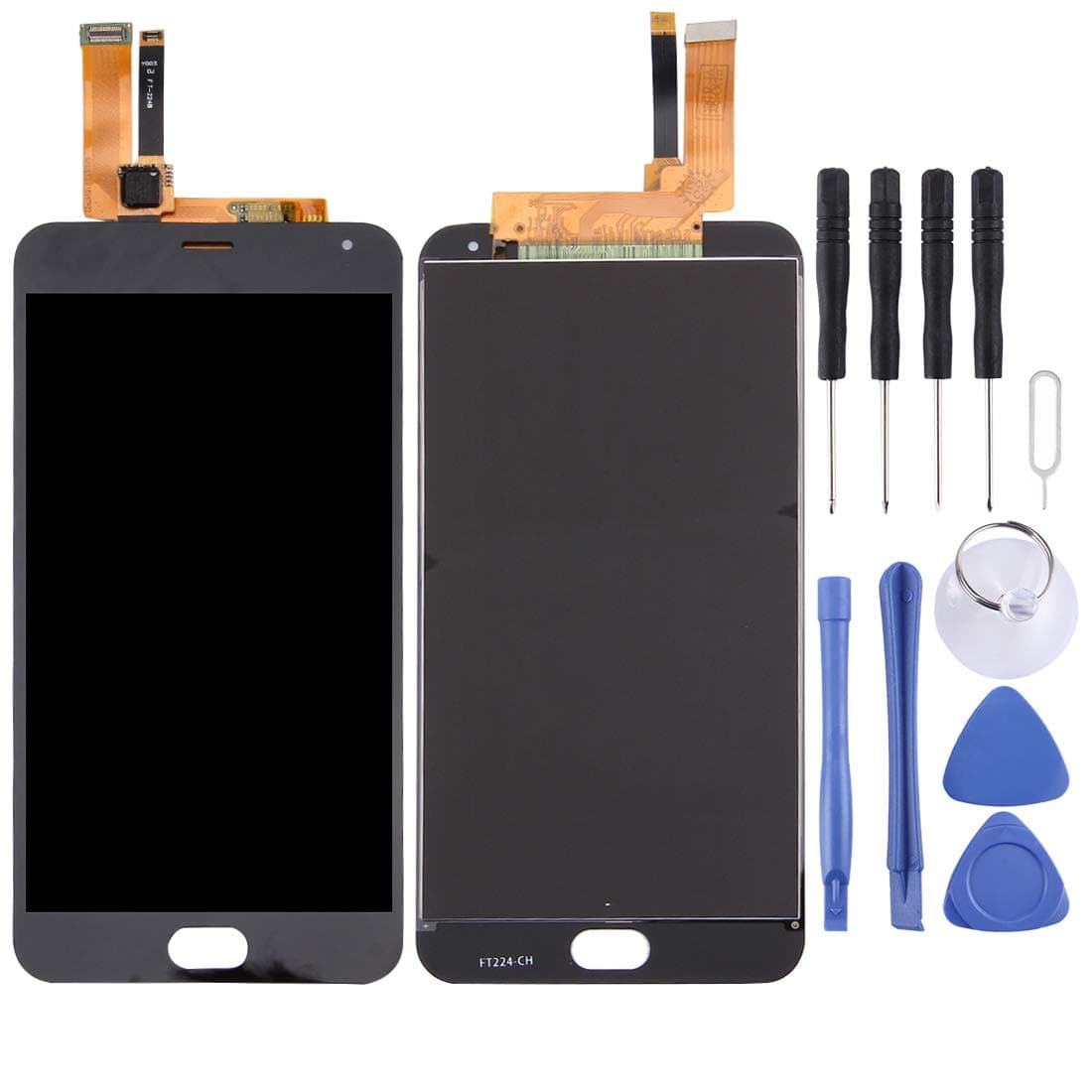 Screen Replacement Parts For Meizu M2 Note/Meilan Note 2, LCD Screen and Digitizer Full Assembly Replacement Parts(Black) (Color : Black)