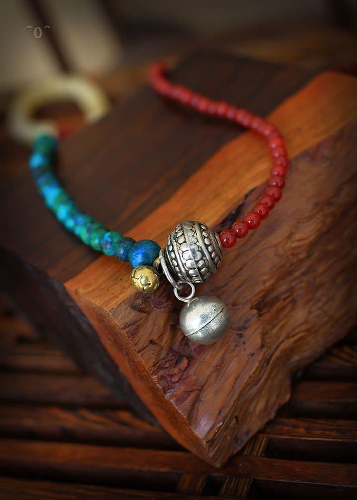 High quality Onyx Phoenix Shi Huangyu handmade 925 silver pendants Thai silver multilayer bracelet