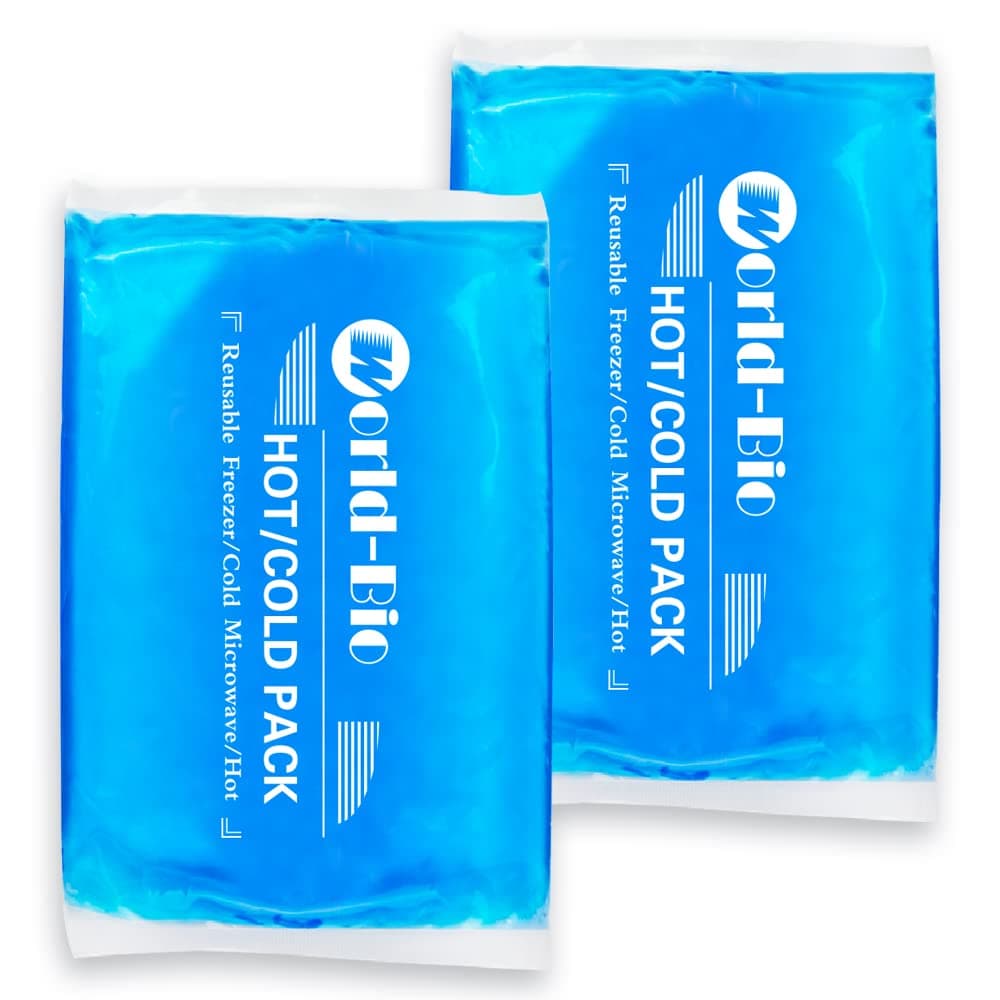 Large Gel Ice Packs for Injuries Reusable Hot Cold Pack Compress for Pain Relief, Rehabilitation, Comfort Ice Gel Pack Flexible Therapy on Neck, Arm, Knee, Leg, Shoulder, Elbow, Wrist - 2 Pack Blue