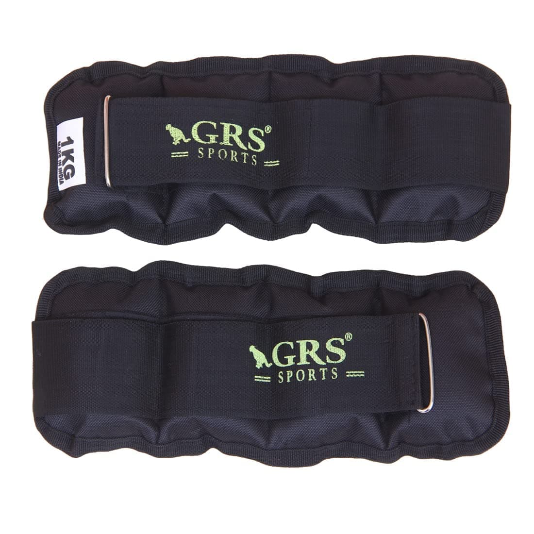 GRS® Wrist/Ankle Weights 2 kg (1 kg Each x 2 pc), rubber, black