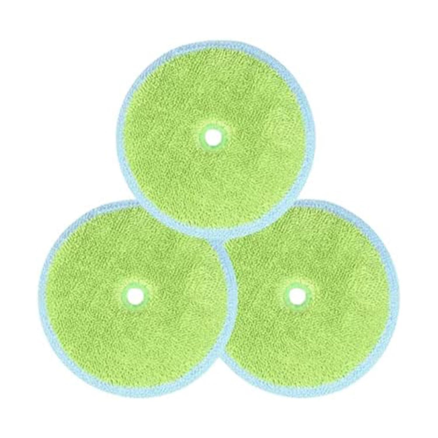 Replacement Accessory of Three-Spin and Edge, Washable Microfiber Mop Pads for Robot (6pcs)