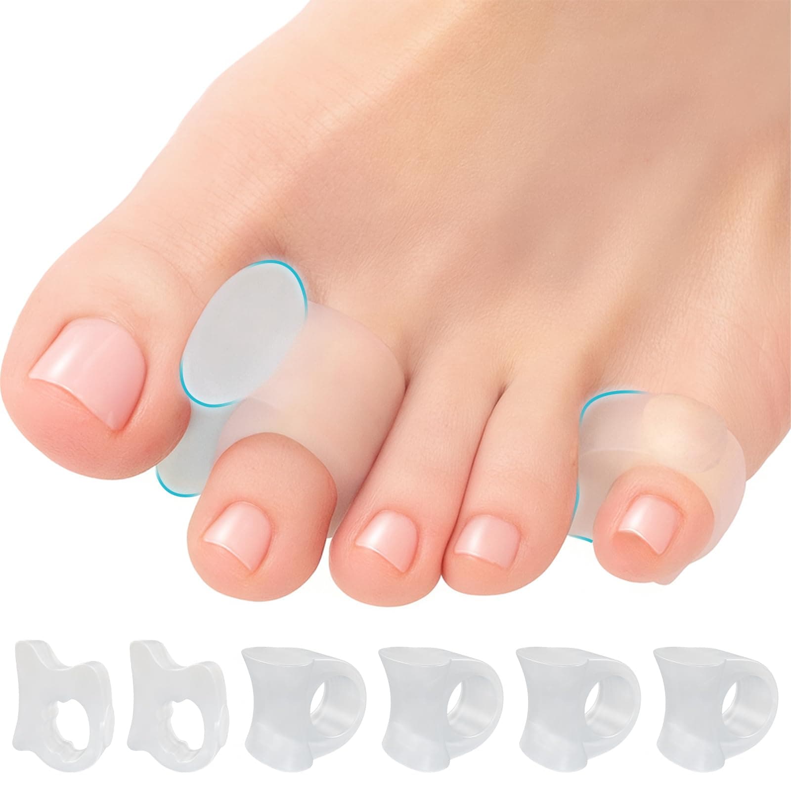 5 STARS UNITED Hammer Toe Separators (4 Large + 2 Small)