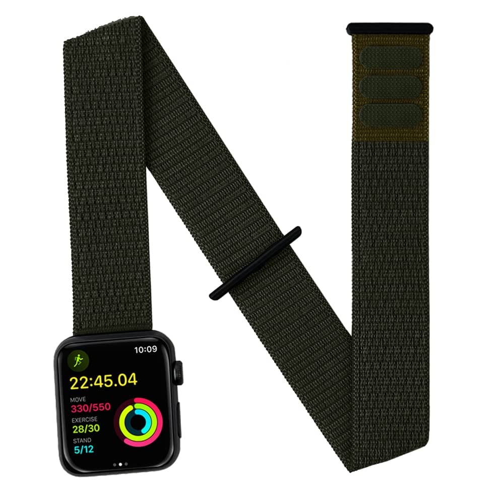 IFCASE Arm/Ankle Band for Apple Watch 49mm 45mm 44mm 42mm 41mm 40mm 38mm iWatch Series Ultra 9 8 7 6 5 4 3 2 SE Strap, Women Men Nylon Sport Workout Comfy Arm or Ankle Band