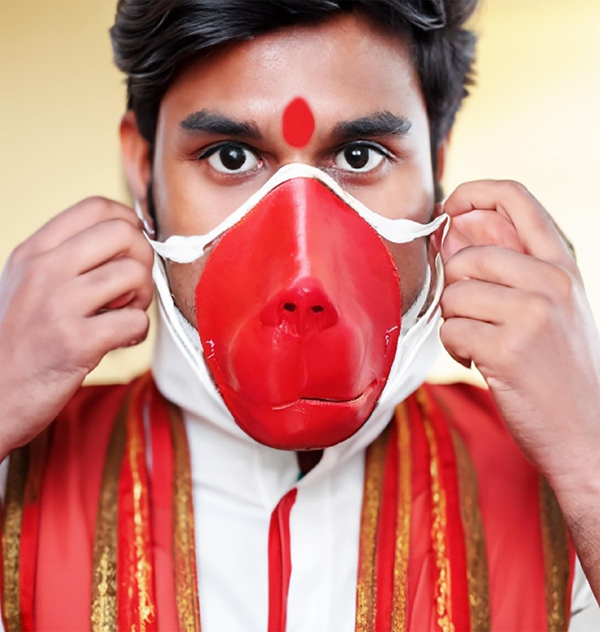 BITONA® Hanuman ji Nose costume for kids age over age 10 years and adults