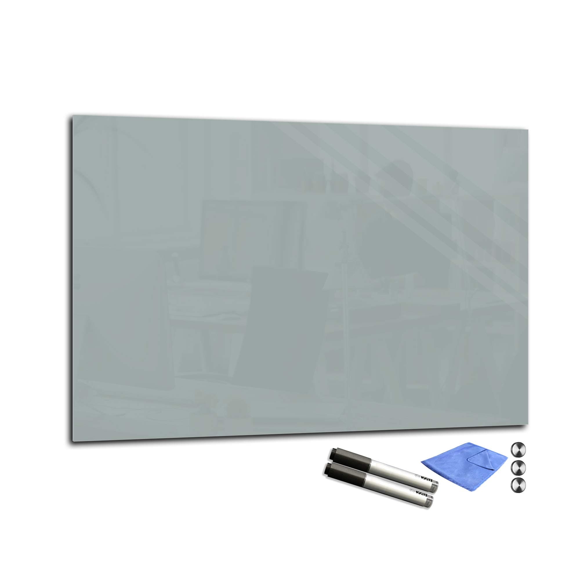 Magnetic Dry-Erase Glass Board - Magnetic Writing Whiteboard or Colored Board - Tempered Glass Board Large or Small