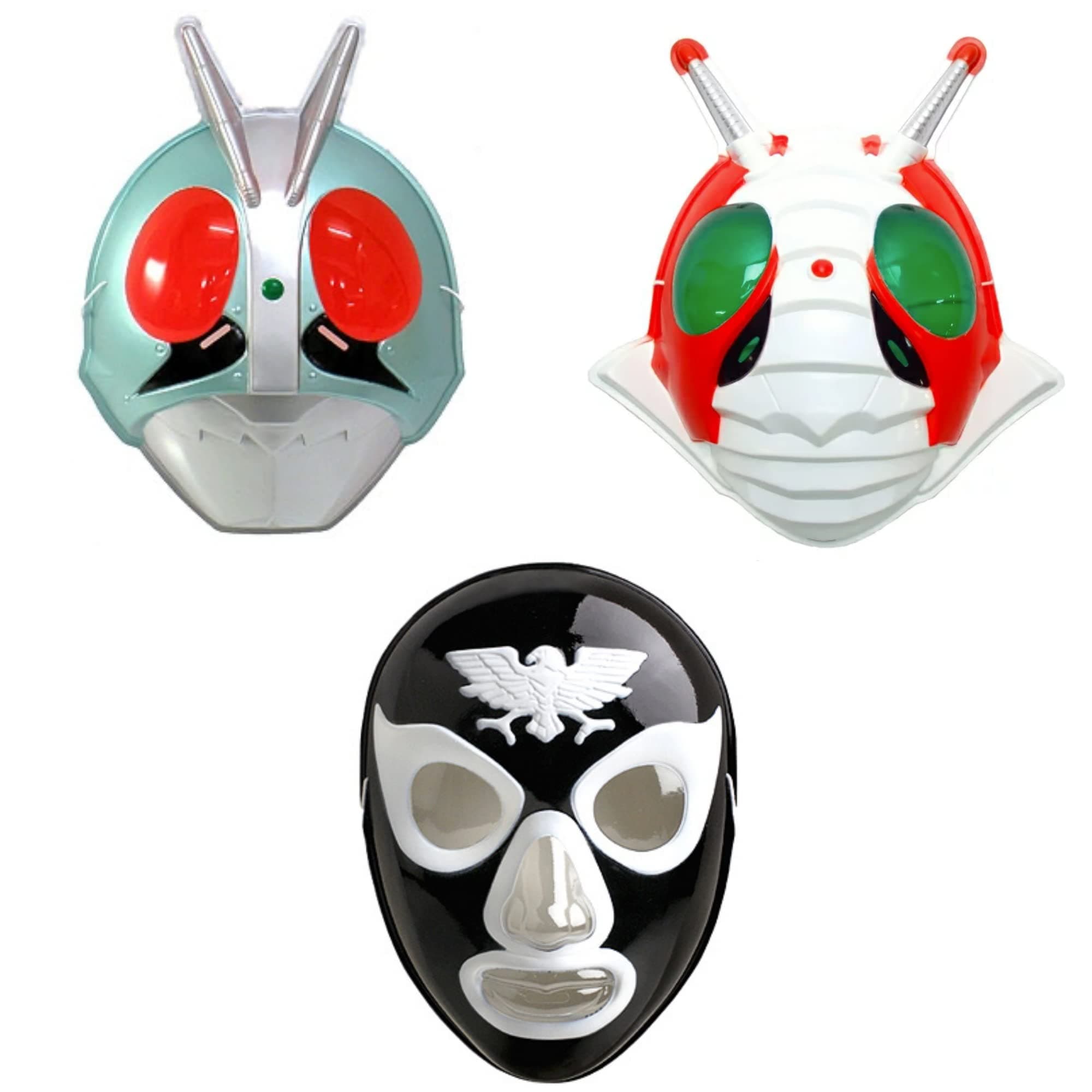 いち屋 Mask, Kamen Rider No. 1 & V3, Shocker, 3 Types Set, Cosplay, Costume, Cosplay Tool, Mask, Festival