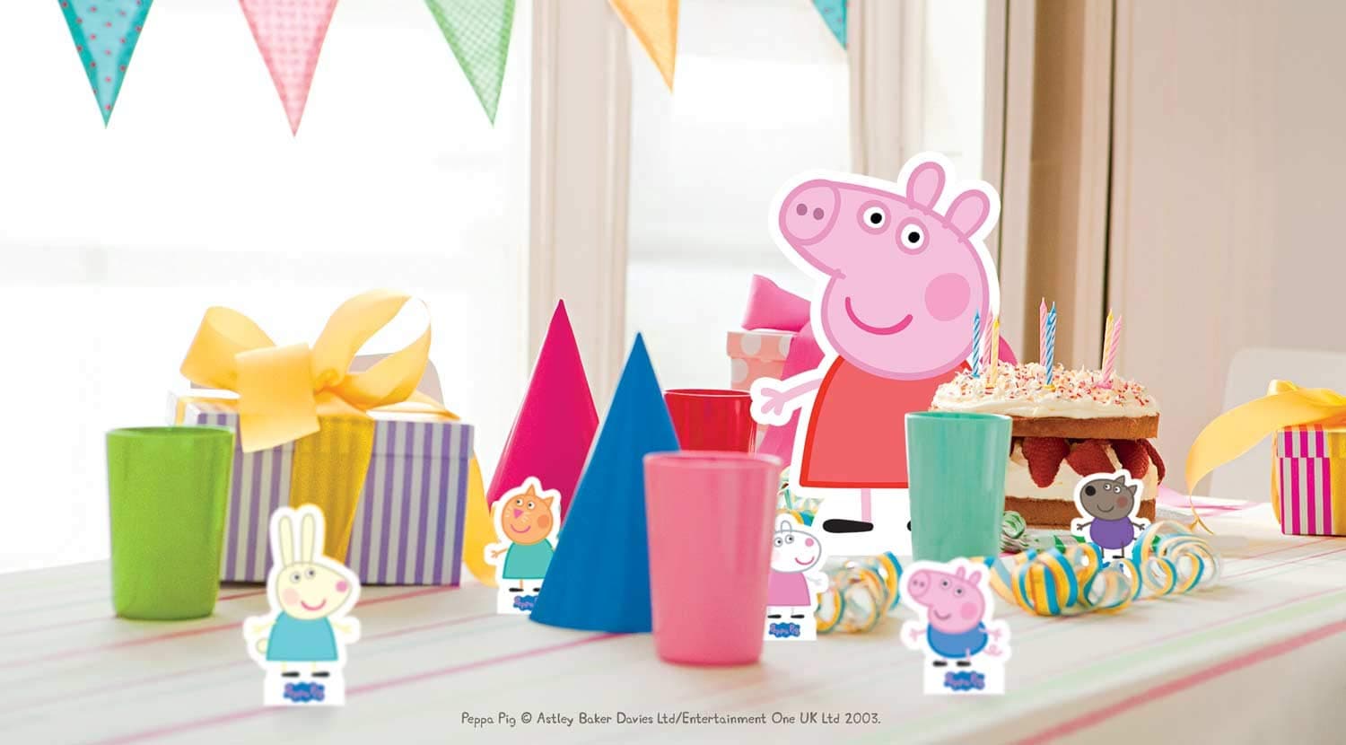 Star Cutouts Ltd TT07 Official Star Peppa Pig and Friends Party Table Top Cutouts, Multicolour