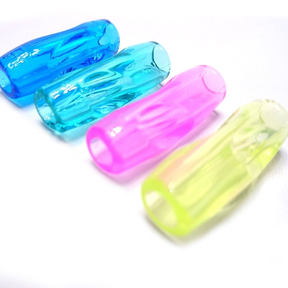 Soft Pen and Pencil Grip 4 Piece Set Ergonomic Writing Aid for Righties, Assorted Jelly Colors, Non-Toxic