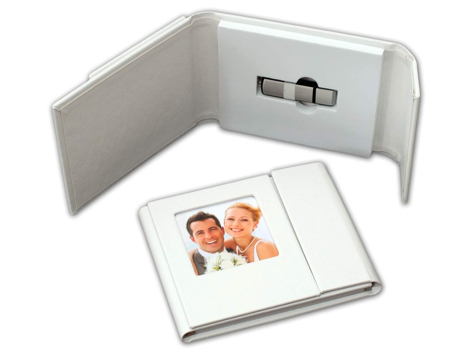 Wedding USB Pen Pack with Photo Front White