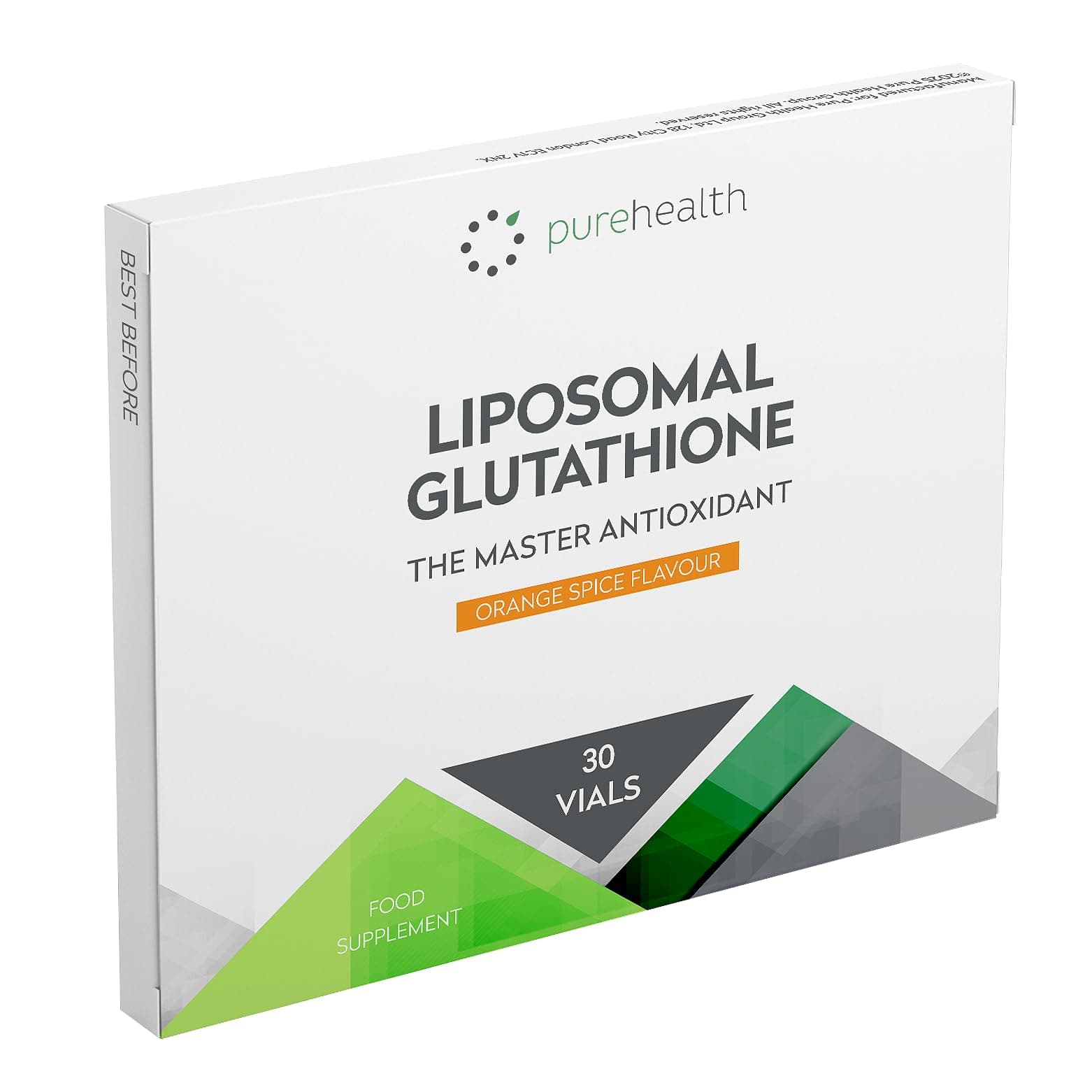 The Most Bioavailable Liposomal Glutathione on The Market Unique Patented Formula for Rapid Absorption 30 Vials